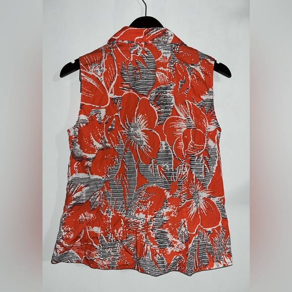 Emma James Women’s Sleeveless Tropical Print‎ Blouse Size 8 - Picture 8 of 8